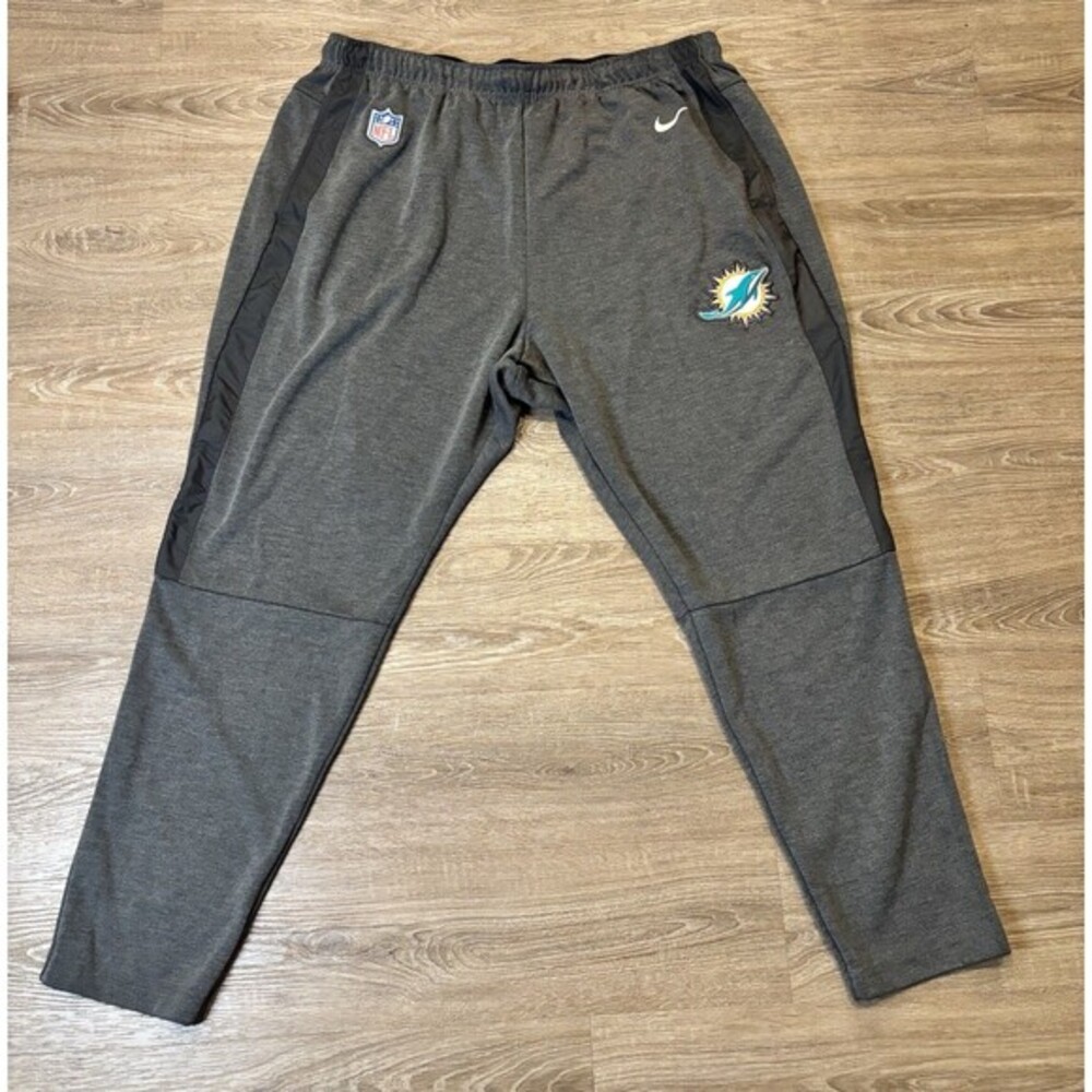 Nike Miami Dolphins On Field Dri-Fit Joggers 3XL‎ Gray NFL Apparel Sweatpants